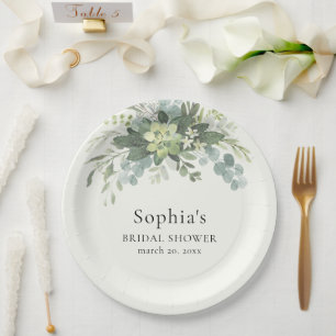 Brunch and Bubbly Glass of Champange Bridal Shower Paper Plates