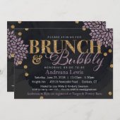 Brunch and Bubbly Glitter Watercolor Shower Invite (Front/Back)