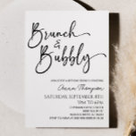 Brunch and Bubbly Minimal Birthday Brunch Party Invitation<br><div class="desc">This is a Brunch and Bubbly Modern Minimalist Birthday Brunch Party Invitation!</div>