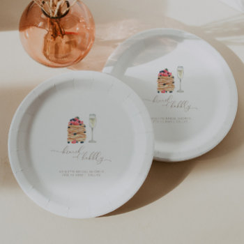 Brunch And Bubbly Paper Plates by PomPaperEvents at Zazzle