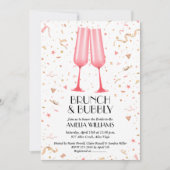 Brunch and Bubbly Pink Bridal Shower Invitation (Front)