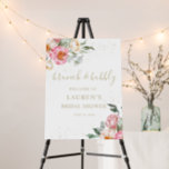 Brunch and Bubbly Pink Floral Bridal Shower Sign<br><div class="desc">Brunch and Bubbly Pink Floral Bridal Shower Welcome Sign. Scroll down and click on this collection to find matching items.</div>