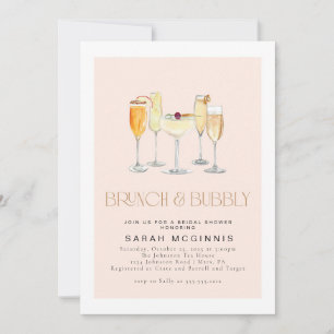 Brunch and Bubbly Prosecco Champagne Shower Invite