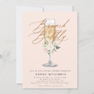 Brunch and Bubbly Prosecco Champagne Shower Invite