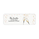 Brunch and Bubbly Return Address Label Champagne.<br><div class="desc">A great addition to your party! Brunch and Bubbly theme with pink and gold.</div>