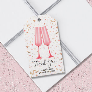 Brunch and Bubbly Thank You Bridal Shower Gift Tag