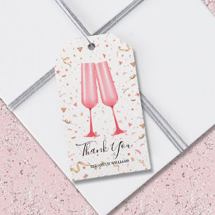 Brunch and Bubbly Thank You Bridal Shower Gift Tag