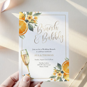 Brunch and Bubbly Wedding Brunch Invitation