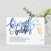 Brunch and Bubbly Wedding Shower Invitations (Standing Front)