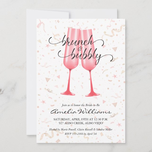 Brunch and Bubby Bridal Shower Invitation (Front)