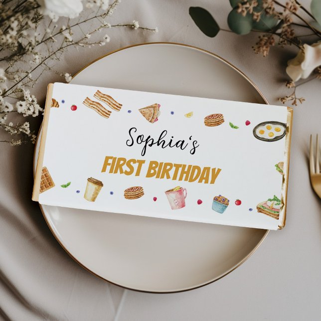 Brunch Breakfast 1st Birthday Hershey Bar Favors (Creator Uploaded)