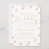 Brunch Bubbly and Baby Shower Invitation (Front)