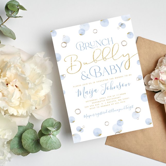 Brunch Bubbly and Baby Shower Invitation (Creator Uploaded)