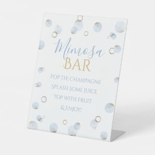 Brunch Bubbly and Baby Shower Mimosa Pedestal Sign