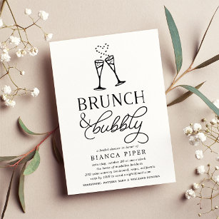 Brunch & Bubbly   Bridal Shower Invitation