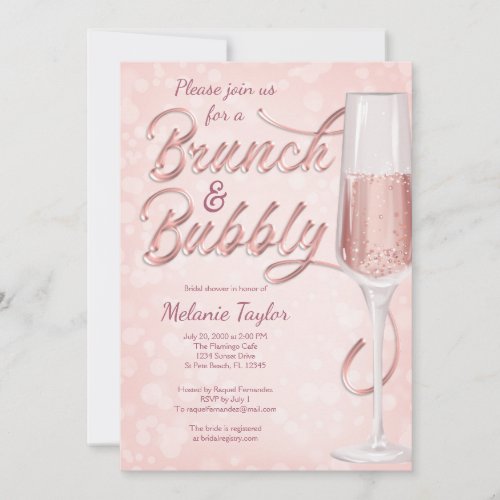 Brunch Bubbly Bridal Shower invitation