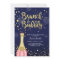 Brunch & Bubbly Bridal shower invitation Navy Gold