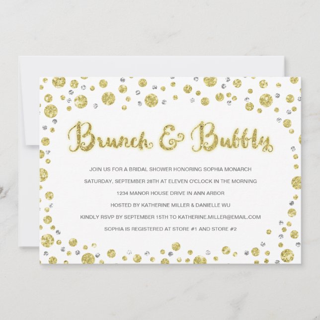 Brunch & Bubbly | Bridal Shower Invite (Front)