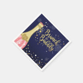Brunch & Bubbly Bridal shower Paper Napkin Gold (Corner)