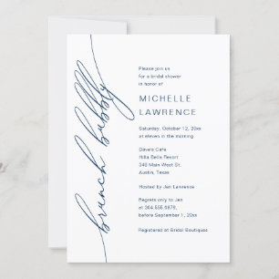 Brunch Bubbly, Bridal Shower Party Celebration Invitation
