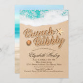 Brunch Bubbly Bridal Shower Summer Beach Starfish Invitation (Front/Back)