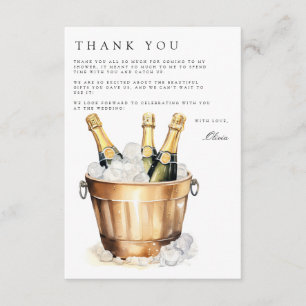 Brunch & Bubbly Bridal Shower Thank You Card
