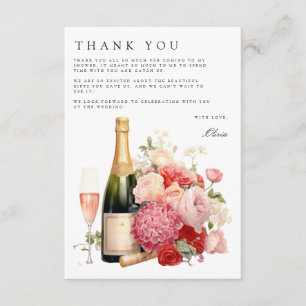 Brunch & Bubbly Bridal Shower Thank You Card
