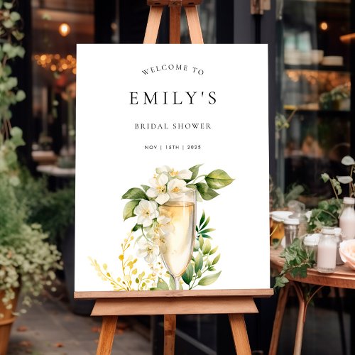 Brunch  Bubbly Bridal Shower Welcome Sign