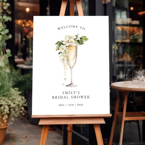 Brunch  Bubbly Bridal Shower Welcome Sign