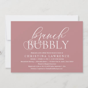 Brunch Bubbly, Bride to be, Bridal Shower Invitati Invitation