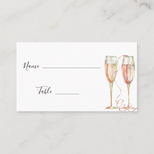 Brunch  Bubbly Champagne Bridal Shower Place Card