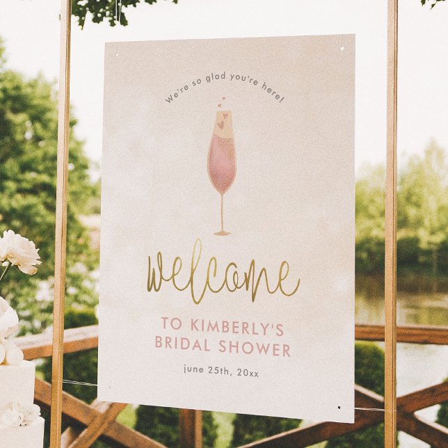 Brunch & Bubbly Champagne Bridal Shower Welcome Foam Board (Creator Uploaded)