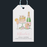 Brunch & Bubbly Champagne Drip Cake Bridal Shower Gift Tags<br><div class="desc">Celebrate the bride to be with brunch and bubbly! Customizable brunch gift tag is perfect for bridal brunches,  baby showers brunches,  wedding showers and spring events. Feminine and elegant brunch gift tag featuring watercolor flowers,  champagne and drip cake.</div>