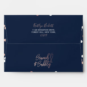 Brunch & Bubbly Confetti Bridal Shower Envelope