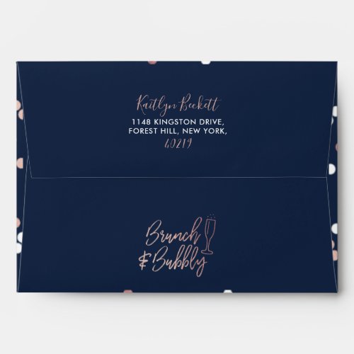 Brunch  Bubbly Confetti Bridal Shower Envelope