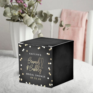 Brunch & Bubbly Confetti Bridal Shower Favor Boxes