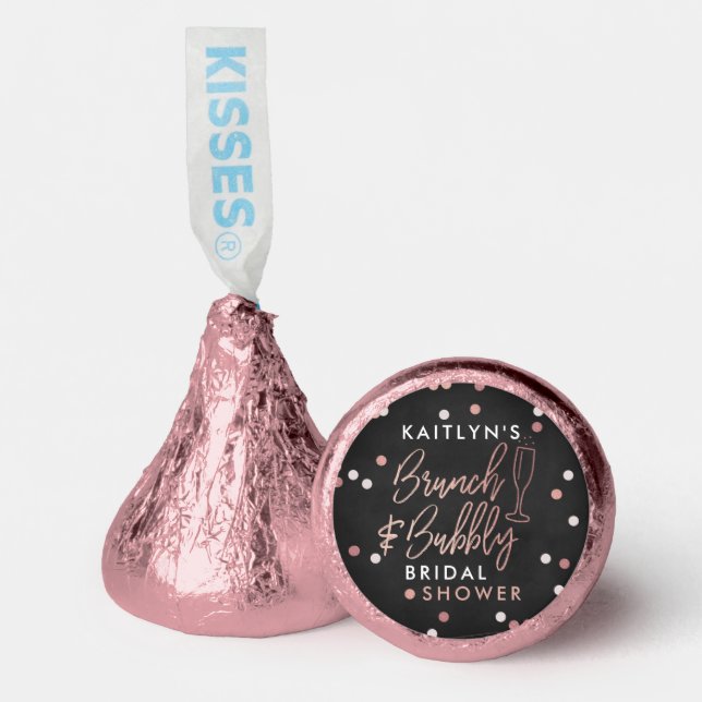 Brunch & Bubbly Confetti Bridal Shower Hershey®'s Kisses® (Front)