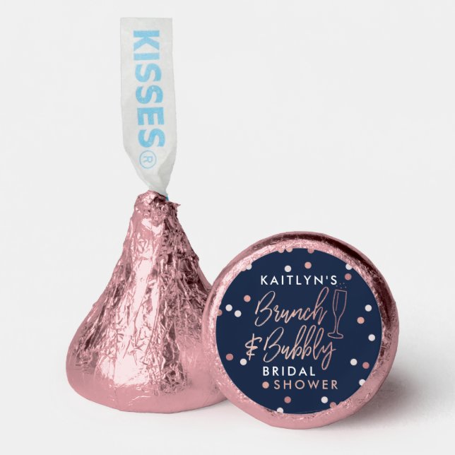 Brunch & Bubbly Confetti Bridal Shower Hershey®'s Kisses® (Front)
