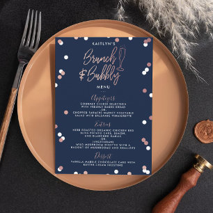 Brunch & Bubbly Confetti Bridal Shower Menu