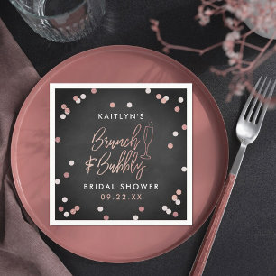 Brunch & Bubbly Confetti Bridal Shower Napkins