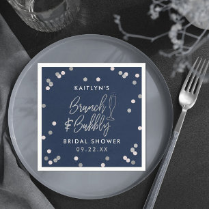Brunch & Bubbly Confetti Bridal Shower Napkins