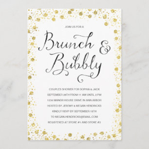 Brunch & Bubbly Couples Shower Invite