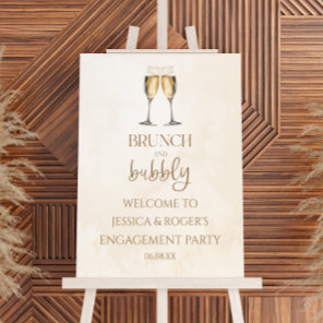 Brunch Bubbly Engagement Party Brunch Welcome Sign