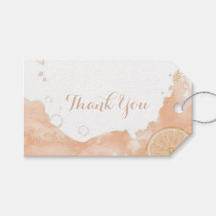 Brunch & Bubbly Favor Tags – Peach Watercolor