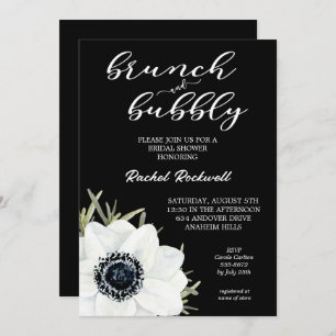 Brunch Bubbly Floral Bridal Shower Invitation