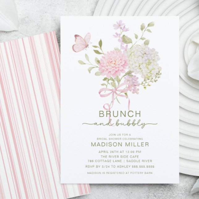Brunch & Bubbly Floral Bridal Shower Invite (Creator Uploaded)