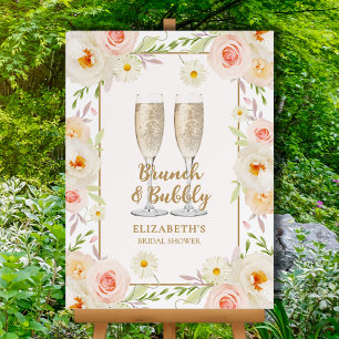 Brunch & Bubbly Garden Floral Bridal Shower Foam Board