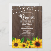 Brunch & Bubbly invitation Sunflower rustic (Front)