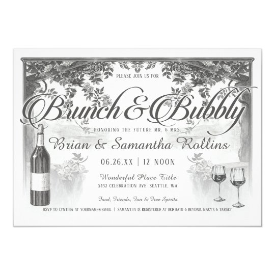 Brunch & Bubbly Invitations Couples Shower