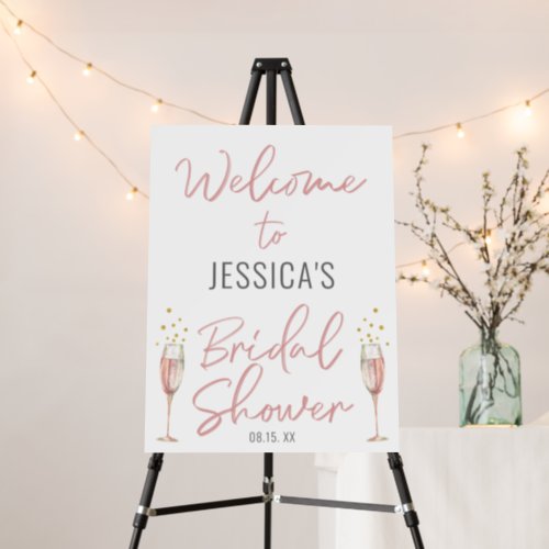 Brunch  bubbly modern script welcome sign